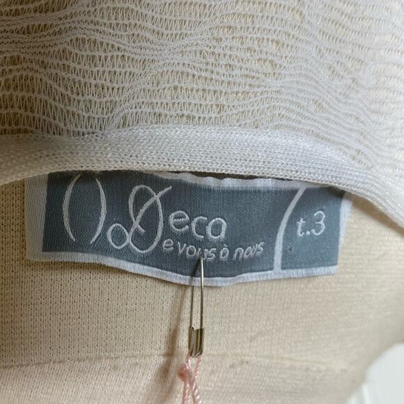 Deca De Vous A Nous Opera Open Knit Lightweight Top White Women’s Size T 3 US 6 - Picture 7 of 11